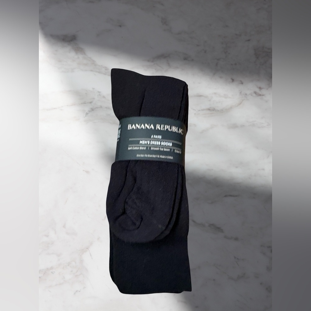 Banana Republic Men's Black Dress Socks 6 Pair